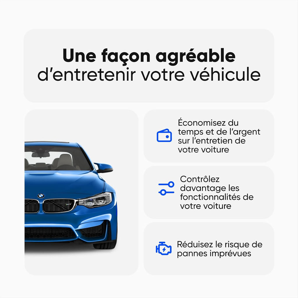 OBDeleven 3 Lecteur de Codes OBD2 Diagnostic Bluetooth