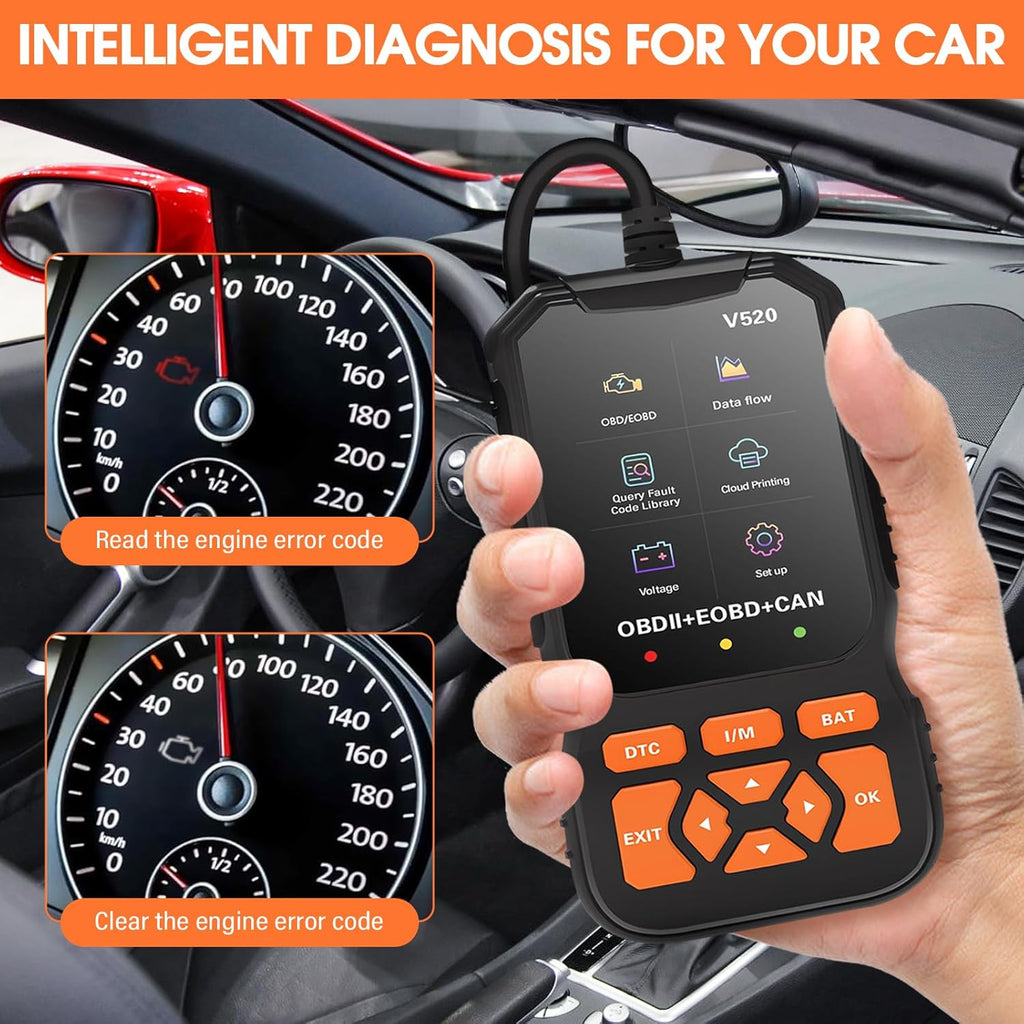 OBD2 Diagnostic Auto Valise Voiture, Lecteur de Code D'erreur de Moteur