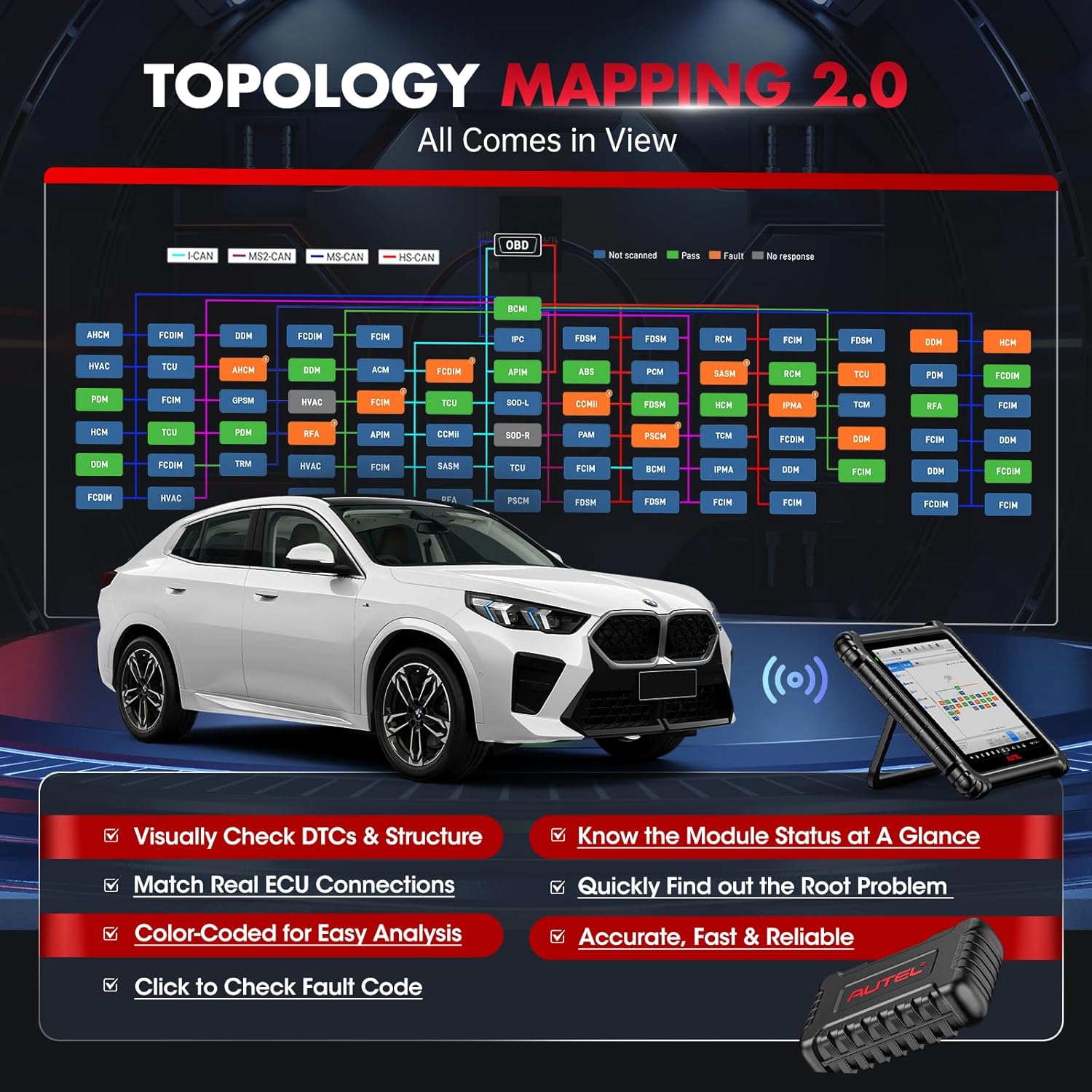 Autel MaxiCOM Ultra Lite Haut Diagnostic Auto