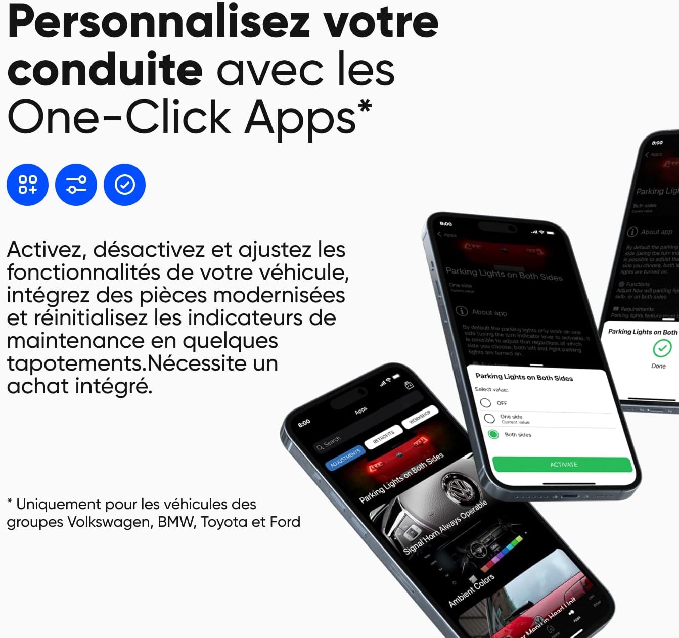 OBDeleven 3 Lecteur de Codes OBD2 Diagnostic Bluetooth